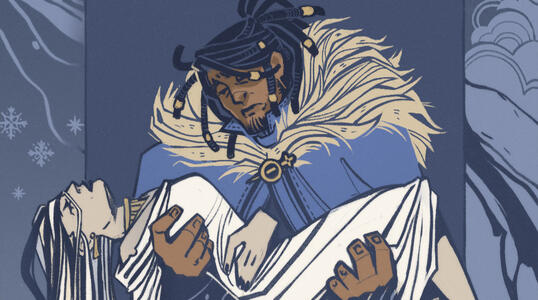 "He made his final stand against a Lich and his stolen friend."